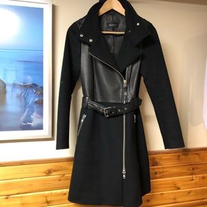 GORGEOUS Wool & Leather Coat 🖤